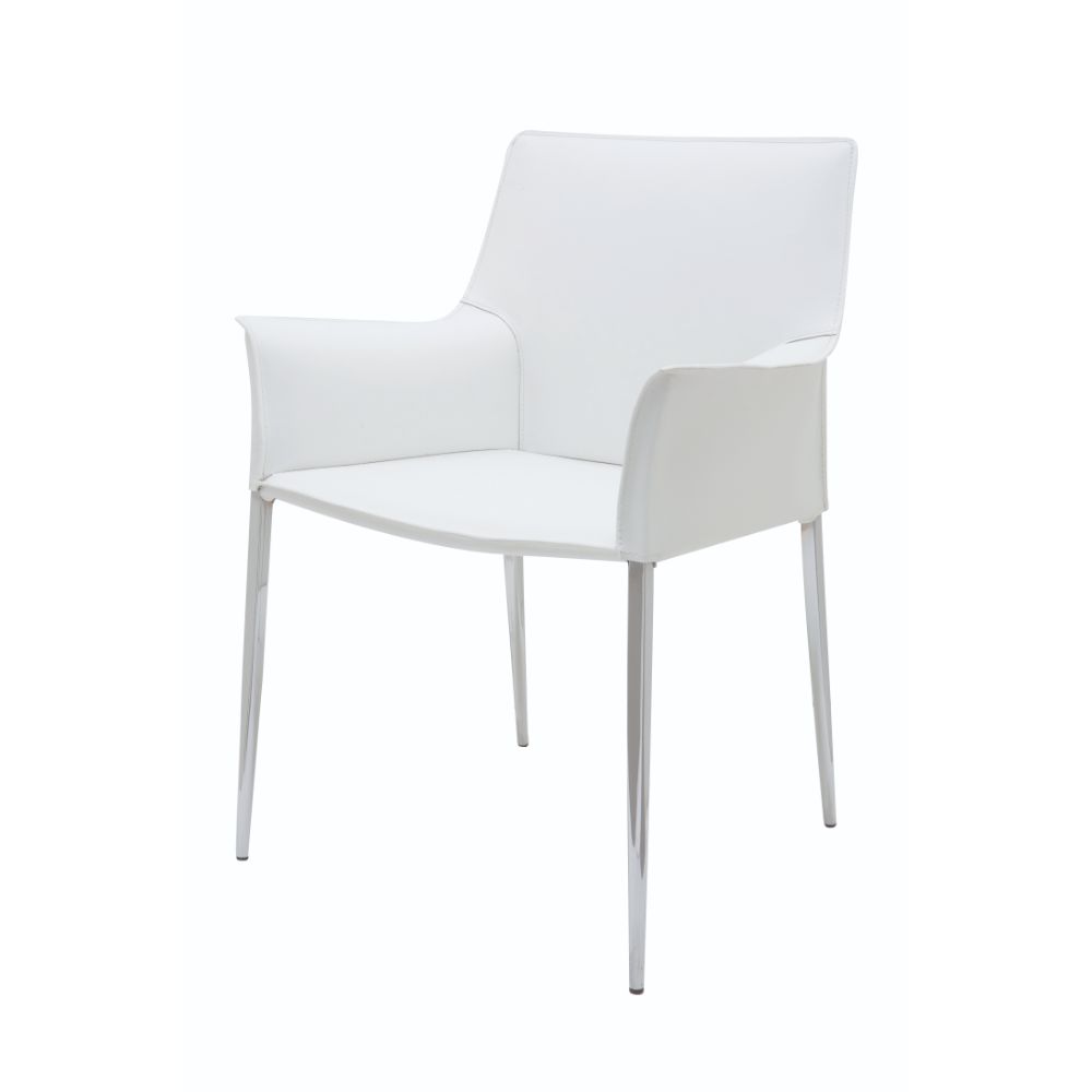 Nuevo HGAR399 COLTER DINING CHAIR in WHITE